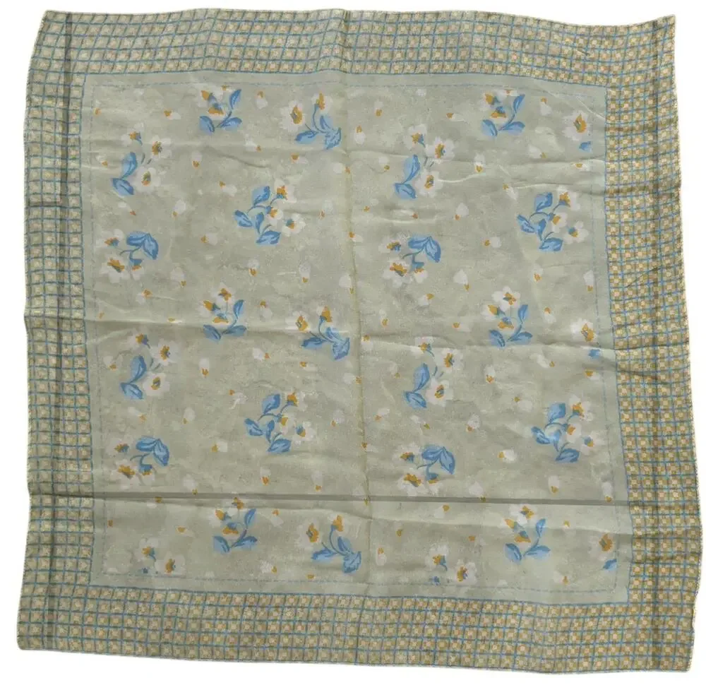 Jennifer Moore Scarf Sheer Floral multicolored 100% Silk 20